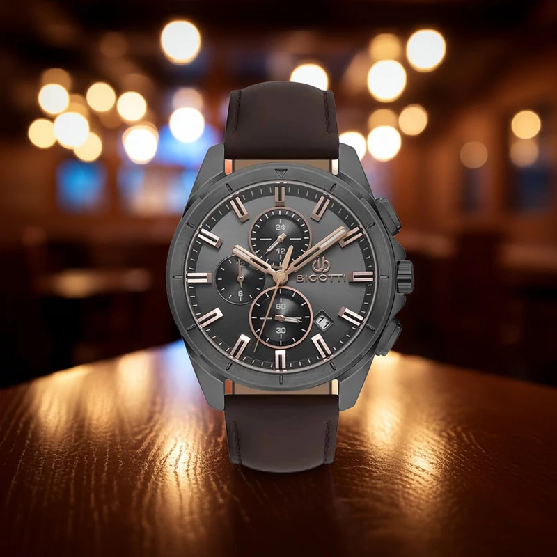 BIGOTTI MILANO Raffinato Vintage férfi karóra BG110628-5