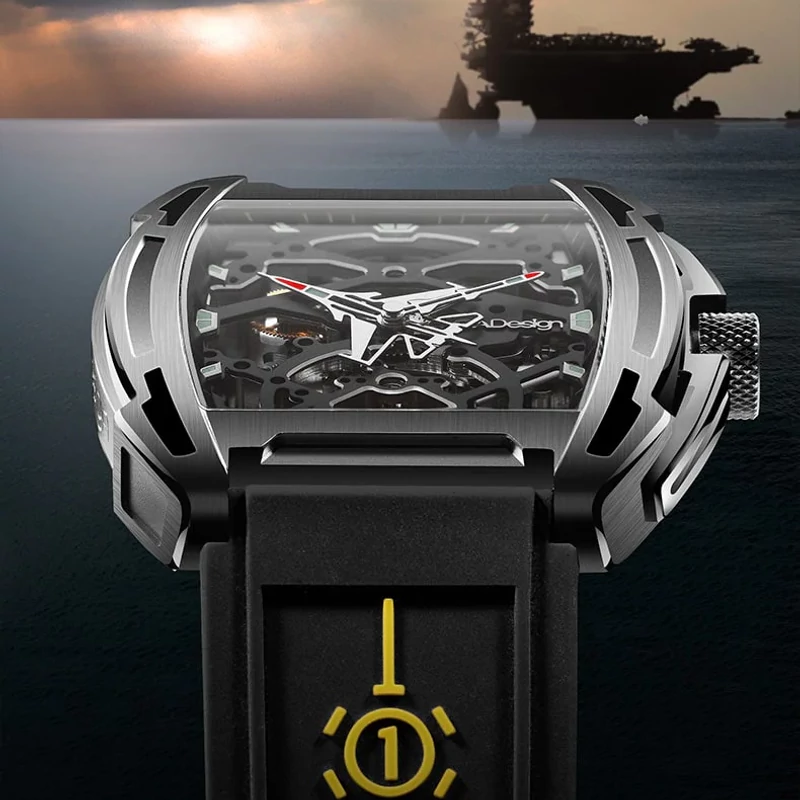 CIGA DESIGN Z-Series Skeleton Aircraft Carrier Automatic Limited Edition karóra Z061-IPTI-W5BK
